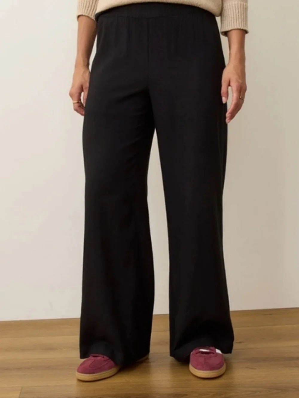 Marine Layer Black Elastic-Waist Pants Casual Everyday Loungwear Size Medium - Picture 2 of 14